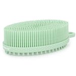 FREATECH Silicone Body Scrubber Gentle Exfoliating Bath Shower Body Cleansing Brush, More Hygienic Than Loofah, Easy to Clean and Durable, for Men Women Kids, Sensitive Skin, Mint Green