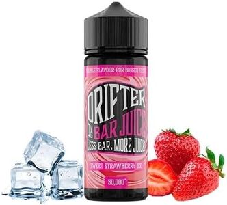 STRAWBERRY ICE 100ml Juice Sauz Drifter Bar - 50% VG / 50% PG - E-liquid sabor a fresas maduras y jugosas con un toque helado - Eliquido para cigarrillos electrónicos Vaper Pod Mod Rda Rta