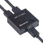 KCEVE USB 3.0 Switch Selector, 2 In 1 Out USB Switcher For 2 Computers Share 1 USB Devices, Mouse, Keyboard, Scanner, Printer