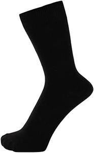 ZAKIRA Finest Combed Cotton Dress Socks in Plain Colours for Men, Women, 6-10 (UK), Black