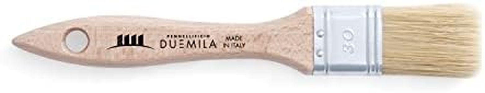 PENNELLIFICIO 2000 | Pennello Pittura, con Manico in Legno Verniciato, Pennellessa Universale, Per Smalti e Vernici, Muri, Legno, Ferro, Larghezza Ghiera 30 mm - Made in Italy