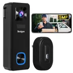 Bextgoo Doorbell Camera Wireless, 5MP Video Doorbell Wireless, Camera Doorbell with Chime, No Monthly Fee, Human Detection, 2-Way Audio, Live View, Video Call, Support Local & Cloud Storage, IP66