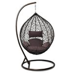 Bhairav Store Single Seater Swing Chair Hammock Swing Chair with Stand & Cushion Hammock Hanging Jhula for Indoor, Outdoor,Balcony, Garden