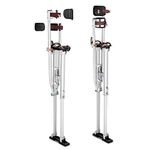 Yescom 50"-64" Drywall Stilts Adjustable Aluminum Tool Work with Leg Pad Protection for Painting Painter Taping Silver