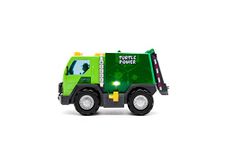 Teenage Mutant Ninja Turtles Mutant Mayhem Thrash N' Battle Garbage Truck Donatello MNT Lights and Sounds, Ages 3+, Gifts & Toys, Green, 25.4cm