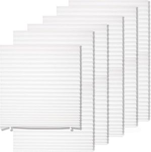 MYshade 12 Pack Temporary Blackout Paper Shades for Windows,Paper Pleated Blinds with Adhesive,No Tools No Drilling Free Cut Size Temporary Room Darkening Shades(White, 48" W x 72" H)