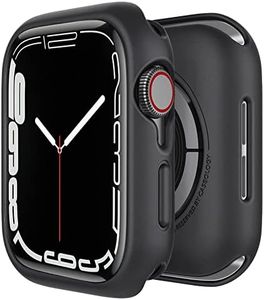 Caseology Nero Funda Compatible con Apple Watch 45mm Serie 7 / 44mm Series 6 (2020), SE, Series 5 (2019), Series 4 (2018) - Nero