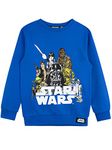 Star Wars Sweatshirt for Boys | Darth Vader Yoda R2D2 Chewbacca Jumper Kids Blue Age 8 to 9 Years