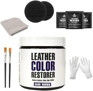 Leather Hero Leather Color Restorer & Applicator- Repair, Recolor, Renew Leather & Vinyl Sofa, Purse, Shoes, Auto Car Seats, Couch-4oz (Dark Brown)