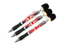 Rollerball Pens - Set of 3 Soldier Head Union Jack Ball Pens, London Souvenir Collectable