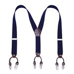 KANGDAI Mens Braces Y Style Braces One Size Adjustable Suspenders Trouser Braces Salopette Braces Strong Metal Clips Mens Braces