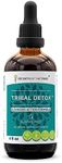 Tribal Detox Herbal Extract, Alcohol-Free Glycerite Tincture, Turmeric, Dandelion, Milk Thistle, Burdock, Cleavers, Cranberry, Goldenrod, Green Tea Cleansing Action Formula (4 FL OZ)