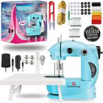 Joomouney Mini Sewing Machine-Electric Sewing Machine with table set and light tailoring clothes stitching silai machine small portable Hand sewing machine for home carfts