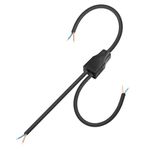 SinLoon 2 Wire Y Splitter Pigtail Cable Outdoor LED Connector Splitter 17AWG Pre-tinned Pigtail Extension Cable for Indoor/Outdoor LED Strip Lights,50cm/19.6inch (1 to 2 Pigtail)