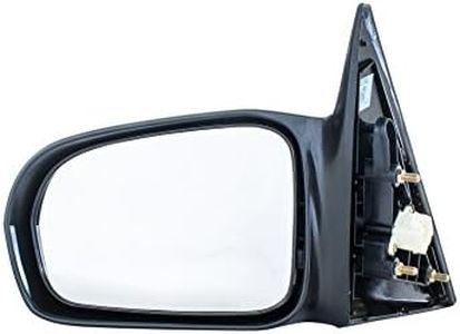 Dependable Direct Driver Side Mirror for Honda Civic (Sedan Only) LX (2001 2002 2003 2004 2005) Unpainted Non-Heated Non-Folding Power-Operated Left Side Door Mirror Replacement - HO1320141