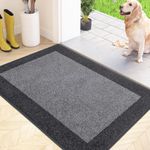 FCSDETAIL Dirt Trapper Indoor Door Mat 50 x 80 cm, Non-slip Entrance Rug, Machine Washable Dog Doormat, Inside Floor Mat for Entryway, Muddy Shoes & Paws