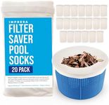 IMPRESA 20-Pack of Pool Skimmer Socks - Excellent Savers for Pool Baskets and Skimmers - Ideal for Inground or Above Ground Pools - Filters Debris and Other Small Particles