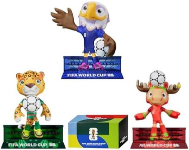 DICEKOO FIFA 2026 World Cup Mascot Set 3 Inch (Maple, Zayu, Clutch) | Football Style | Officially Licensed | Collectible Figures, Gift Idea for Fans & Collectors, Sports Merchandise for Enthusiasts