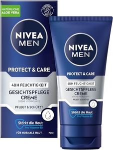 NIVEA MEN Protect & Care, crema idratante lenitiva per uomini, crema viso idratante per 48 ore, con aloe vera e vitamina B5 (75 ml)