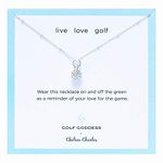 Chelsea Charles Golf Goddess Golf Ball Charm Necklace - Silver