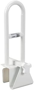 Drive Medical Steel Clamp on Tub Rail, White