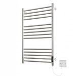 Manissa Siena 500w x 720h Stainless Steel Electric Heated Towel Rail Mirror Polished Finish Towel Radiator