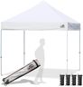 Eurmax USA Standard 10x10ft Patio Pop Up Canopy Tent for Outdoor Events Commercial Instant Canopies with Heavy Duty Roller Bag,Bonus 4 Canopy Sand Bags (White)