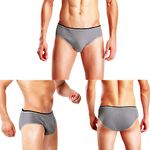 STARLY Mens Cotton Disposable Underwear Travel Panties Handy Briefs for Fitness Grey Gray(10pk) (Medium-Wasit 33”-37.5”,HIPS 42.5”-46.5”)