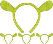 DaliDali Monster Ears Headband, Monster Headband with Ears Alien Headband, for Halloween Costume Cosplay Parties(Green) 4Pack