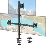 ELIVED Monitor Mount for 3 Screens from 17 to 32 inches, Triple Monitor Arm, Adjustable Height, 80 cm Bar, Max. 8 kg per arm, VESA 75/100 mm