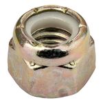 3/8"-24 (25 Pack) Grade 8 Nylon Insert Lock Nuts, Fine Thread, Yellow Zinc by Makers Bolt