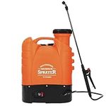 VIVOSUN 4 Gallon Backpack Sprayer Electric Pump Sprayer with Four Nozzles for Garden Lawn, Orange