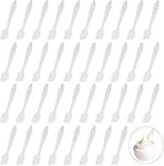 200Pcs Mini Cosmetic Spatula Scoop, Facial Cream Mask Spatula Translucent Makeup Cosmetic Spatula for Mixing and Sampling Cosmetics (3.2 x 0.6 Inch)