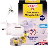 Zero In Knockdown Plug-In Mosquito Killer - Odour-Free Plug-In Insect Repellent Unit - Kills Mosquitoes, Midges, & Biting Insects on Contact - Provides Up to 45 Nights of Protection - 30ml Bottle