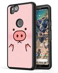 Pixel 2 XL Case Pig,Gifun [Anti-Slide] and [Drop Protection] Soft Black TPU Protective Case Cover for Google Pixel 2 XL 2017 Release - Pink Pig