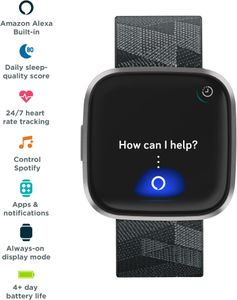 Fitbit Versa 2 Smartwatch – Charcoal