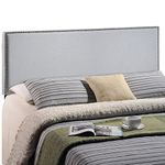 Modway Region Nailhead Upholstered Headboard, Full, Gray