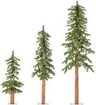 Vickerman 2' 3' 4' Natural Alpine Artificial Christmas Tree Set, Warm White LED Lights - Christmas Tree Set