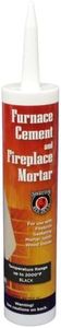 MEECO'S RED DEVIL #120 10.3 Oz Black Furnace Cement & Fireplace Mortar - High Temp Silicone Sealant for Fireplace, Stove, and Chimney Repairs - USA Made
