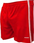 Vizari Youth Athletic Shorts for Boys & Girls | Comfortable Fit with Breathable Polyester | Kids Activewear for Sports & Play Red