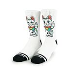 Venture - Angry Cat Socks, Soft Athletic Women’s and Men’s Socks, Tren0dy and Funny Socks for Skateboarding & Sports, Ribbed Socks with Reinforced Heel and Toe, Terry Sole & Arch Support, Size S/M