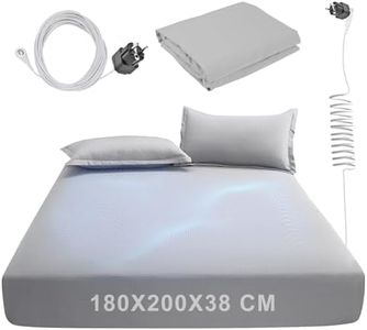 panthem Erdung Drap-housse 180 x 200 cm, gris clair, 38 cm, poche de mise à la terre, pour lit de mise à la terre, pour un meilleur sommeil et aide en cas d'anxiété, coton et fibre argentée