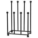 Woodside Morston Steel Wellington Boot Rack/Walking Boot Storage Stand, Indoor & Outdoor, Holds 4 Pairs of Wellies