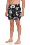 Kanu Surf Men's Standard Havana Swim Trunks (Regular & Extended Sizes), Miami Black, 2X