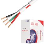 250ft 14AWG 4 Conductors 144 CL2 Rated Loud Speaker Cable Wire, Pull Box For In-Wall Installation 14AWG 4 Conductors, 250ft