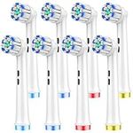 8 Pack Replacement Toothbrush Heads Compatible with Braun Oral B Extra Thin Soft Bristles for Pro Sensitive Gum Care, Sensi Ultra Thin for Toothbrush Brush Heads Gentle Cleaning Refill