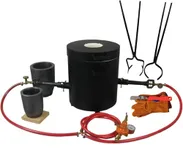 16KG Propane Metal Melting Furnace Kit with Crucible Tongs Set, Foundry Smelting Furnace with Casting Tools for Metal Brass Gold Silver Aluminum