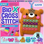 EZCRA My First Cross Stitch Kit for Kids Ages 4-8, 8 No Mess Felt Animals