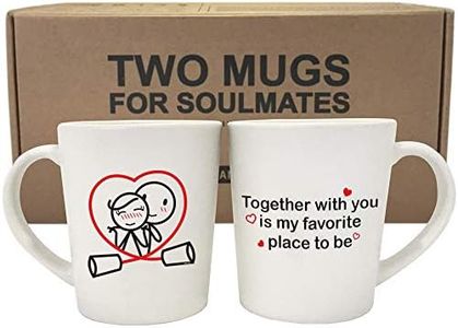 BOLDLOFT Together is My Favorite Place to Be Couple Coffee Mugs-Couple Gifts His and Hers Gifts Wedding Engagement Valentine's Day Boyfriend Girlfriend Husband Wife Long Distance Relationships Gifts