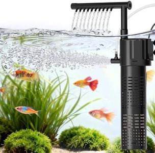 hygger Aquarium Filter Internal, 800L/H 10W Fish Tank Filter, Adjustable Quiet Power Filter with Rainfall Aeration for 55-110L Freshwater and Saltwater Aquariums
